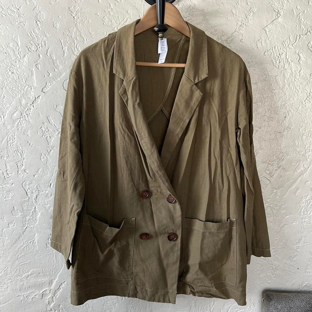 Amadi/Anthropologie - Linen Blend Oversized Blazer